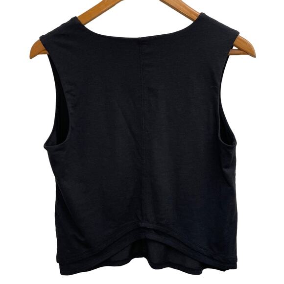 ATHLETA Essence Double Layer Tank Top Size S Athleisure Yoga Minimalist Black - Picture 4 of 12